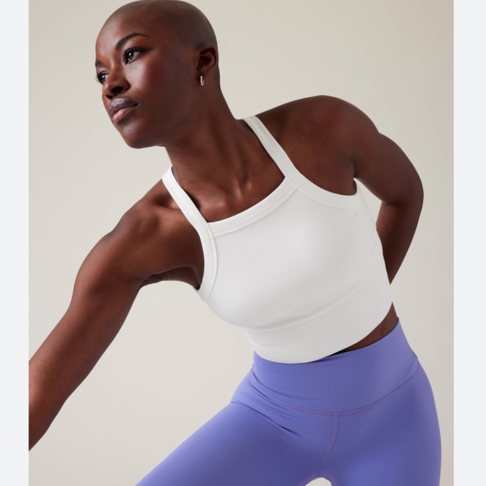 Athleta Aurora Seamless High Neck V-Back Tank